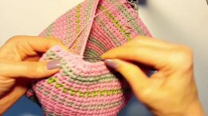 ✓ Knitted bag handmade Сумка  крючком пряжа Gazzal cotton baby