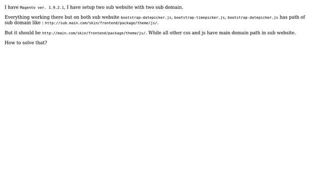 Magento: Problem in loading bootstrap js in magento sub website смотреть онлайн