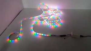 Светодиодная Лента LED  5м SMD 3528 RGB с пультом и блоком питания гирлянда на клейком основании