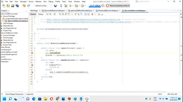 Sumar los números números naturales hasta N de forma recursiva en java смотреть онлайн