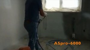 ОКРАСОЧНЫЙ АГРЕГАТ ASPRO-6000 для БЕЗВОЗДУШНОГО МЕХАНИЗИРОВАННОГО РАСПЫЛЕНИЯ ШПАТЛЁВКИ на СТЕНЫ