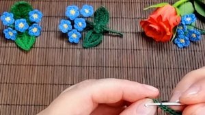 МК ВЯЖЕМ КРЮЧКОМ БРОШЬ НЕЗАБУДКА! ЧАСТЬ 1 ! TUTORIAL HOW TO CROCHET BROOCH FORGET-ME-NOT PART 1
