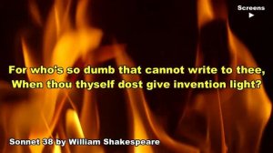 Shakespeare, Sonnet 38, Poem Video