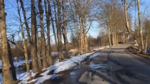 Посёлок Пудость (Гатчинский р-н), Шоссейная улица, река Ижора. Едем к мельнице. 18.04.2017, 18:14