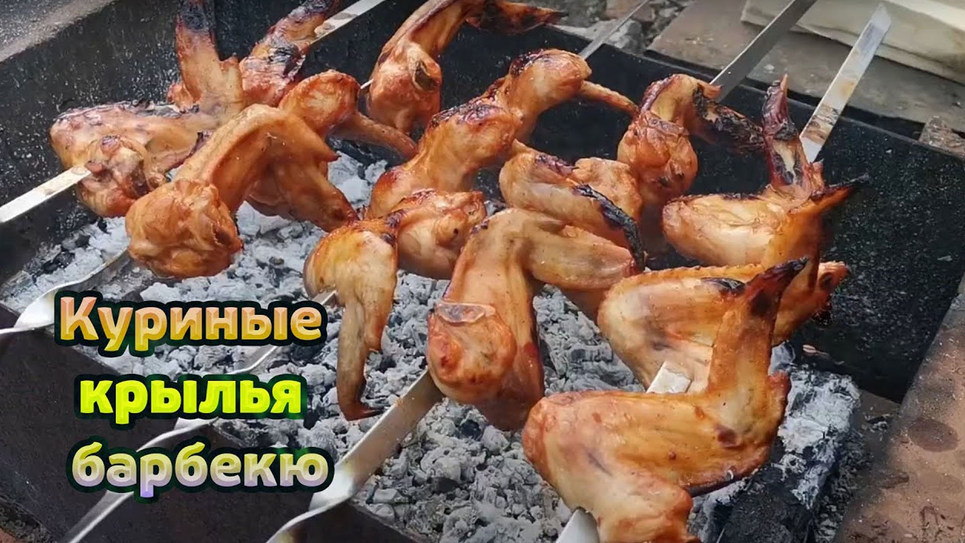 Крылья барбекю на мангале. Куриные крылья BBQ