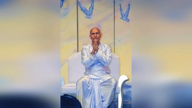 Шри Чинмой поёт мантру Shanti (санскр. "покой, мир, спокойствие, безмятежность")