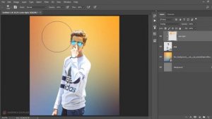 Photoshop Tutorial - Change Background and Gradient Color Into Photo