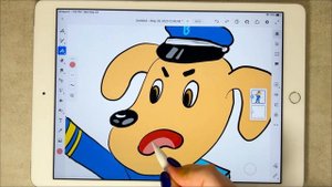 Drawing Sheriff Labrador / how to draw Sheriff Labrador / BabyBus Characters