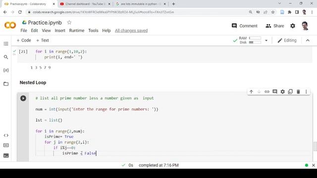 6 Prime Number finding in Python | #nestedloop
