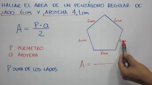 Área del polígono regular | conociendo la medida del lado y apotema