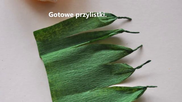 Róża z papieru krok po kroku   Rose with crepe paper DIY
