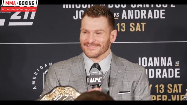 Стипе Миочич - интервью после боя с Дос Сантосом на UFC 211 смотреть онлайн