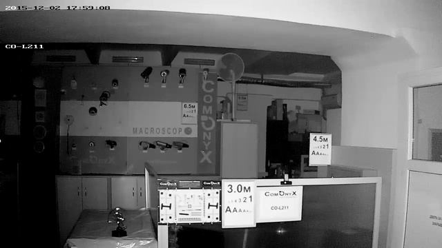 Купольная IP-камера CO-L211. Офис ночь. смотреть онлайн