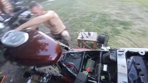 Заводим Honda X4 от аккумулятора Honda dio скутера 4 ампера