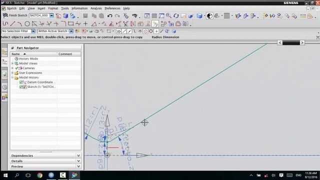 Пример 2, часть 1. Моделирование сверхзвуковой струи. Профилирование сопла в Unigraphics NX смотреть онлайн