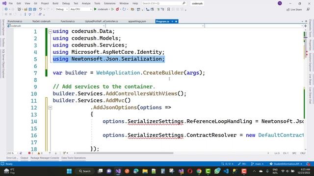 Fix: JsonOptions does not contain a definition for SerializerSettings in ASP.NET CORE | WEB API