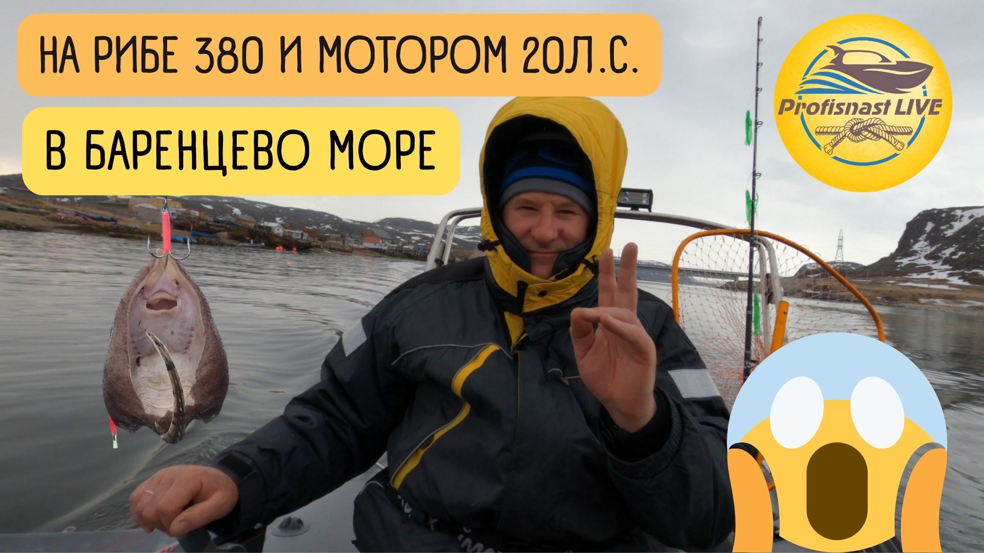 Морская рыбалка на треску в Териберке на РИБе 380 и Suzuki DF 20.mp4