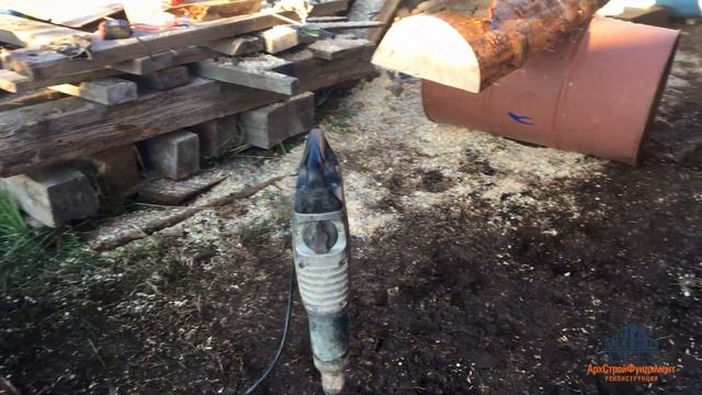 Реконструкция фундамента на винтовые сваи. Подъем бани.