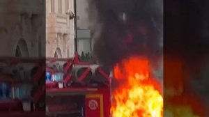 ?️ На Хилковом переулке загорелся Ламборгини