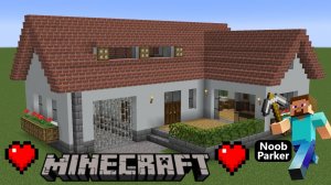 Майнкрафт — как построить загородный бетонный дом, minecraft.