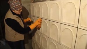Облицовка банной печи изразцами  JASBA