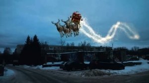 Санта Клаус в небе