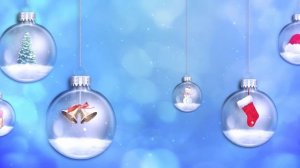 Футаж новогодний фон ёлочные игрушки