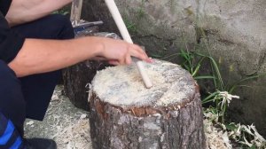 Basit el aletleri ile balta sapı yapımı (Making an axe handle using hand tools)