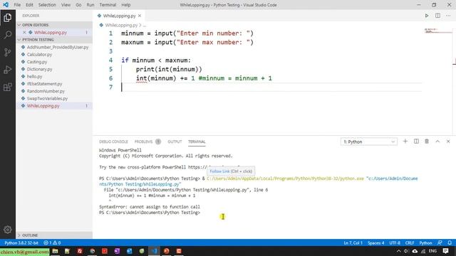Python Code: #09 Work with While Loops in Python