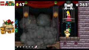 All the Bosses in New Super Mario Bros 2 - Lego vs Gameplay