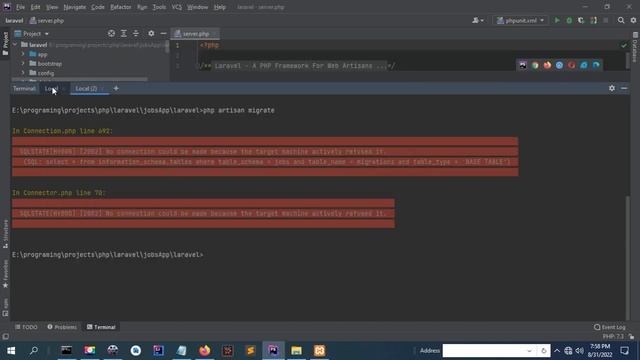 SQLSTATE[HY000] [2002] No connection could be made because the target machine actively refused it. смотреть онлайн