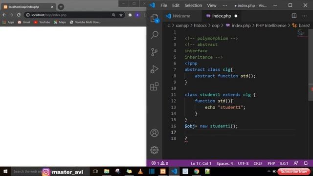 PHP OOP-9 polymorphism in Hindi #OOP #PHP #COMPUTERTIPSANDPROGRAMMING