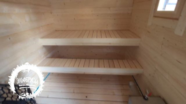 Пятиметровая перевозная мобильная баня из бруса камерной сушки "под ключ" смотреть онлайн