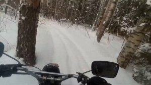 Восход 3м 01 на карбюраторе pz-28. Поездка до речки и обратно в мороз.