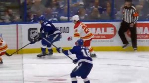 Nikita Kucherov's amazing assist on Point's goal in his first game after injury (6 jan 2022)