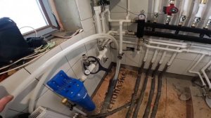 Отопление, водоснабжение, водяные теплые полы в доме из газобетона 200 кв/м. СКРЫТАЯ ПРОВОДКА ТРУБ.