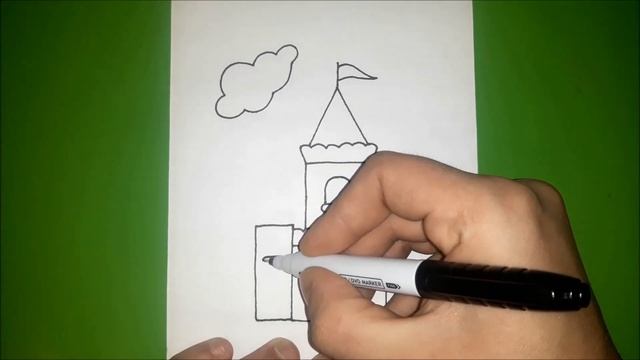 Как нарисовать ЗАМОК? смотреть онлайн
