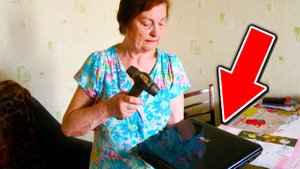 Бабушка грифера РАЗБИЛА ноутбук внуку в реальной жизни! Анти - грифер шоу.mp4