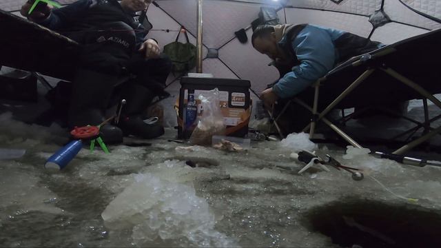 Первый лёд на Белом море 2023 Зимняя рыбалка с ночевкой.Рыбалка на мяски.Клюёт Навага.