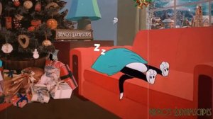 CHRISTMAS 🎅 Oldies playing in another room (w crackling fire + falling snow Ambience ❄️ 2 HOURS ASM