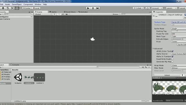 Unity 2D Flying Bird Game Creation – Part 1 (Bird animation) смотреть онлайн