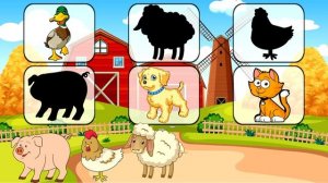 Развивающие мультики про животных для детей Обучающая игра Найди животных по силуэту