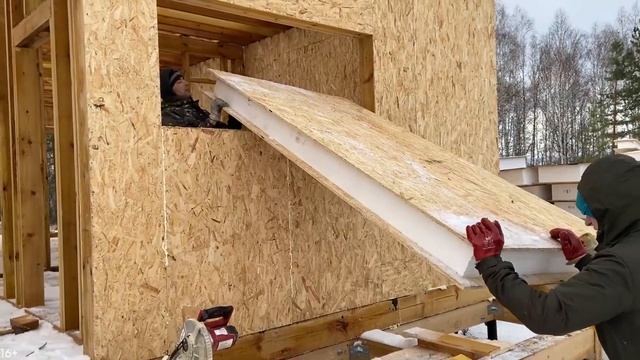 Строим БАРНХАУС из СИП-панелей. ВТОРОЙ ЭТАЖ. (ДЕНЬ 10) Дом из СИП панелей в стиле БАРН ХАУС. смотреть онлайн