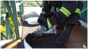 «Прокладка магистральной рукавной линии между лестничными маршами» / Норматив №15