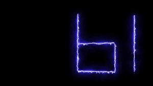 Футаж Буква Ы Эффект электрической молнии, пробегающей по всей букве.mp4