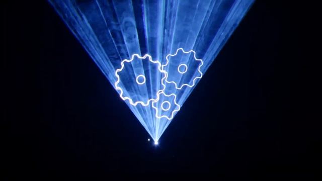 Смешанное лазерное шоу. Лазерная проекция с экраном.
