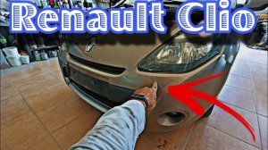 Renault Clio Как снять передний бампер 2009-2016