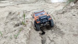 Покоряем  подъемы на- double eagle land rover defender 1:8 4wd - e101-003