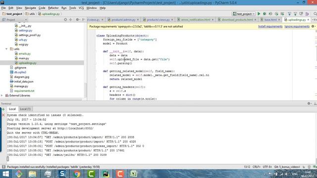 Импорт из Excel файла в базу данных в Джанго смотреть онлайн