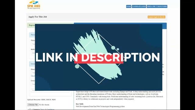 ? ? SPM JOBS  -  Python developer  | Job Vacancy 2022